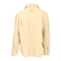 Kurtka typu overshirt z owczej skóry