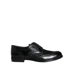 Kwiatowe Buty Skórzane Brogue Wingtip