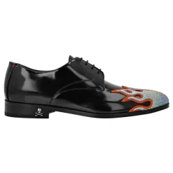 Lace Up Shoes Strass Flame