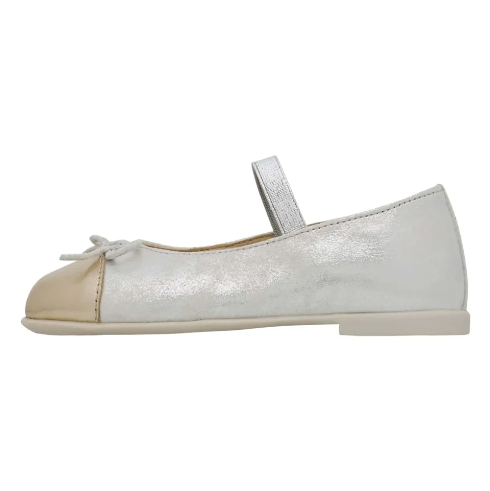 Laminated leather ballet flats CROISE' TIP