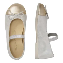Laminated leather ballet flats CROISE' TIP