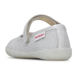 Leather and laminated fabric ballet flats PAVIA