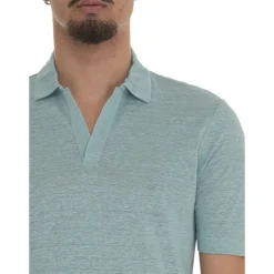 Lekki Polo z Lnu z Teksturą Slub