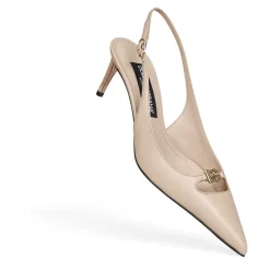 Logo-Plaque Slingback Pumps