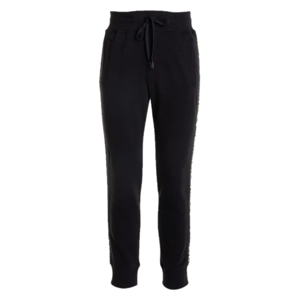 Logo Tape Fleece Garzata Spodnie Treningowe
