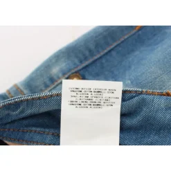 Luksusowe Niebieskie Slim Fit Designer Jeans