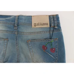 Luksusowe Niebieskie Slim Fit Designer Jeans