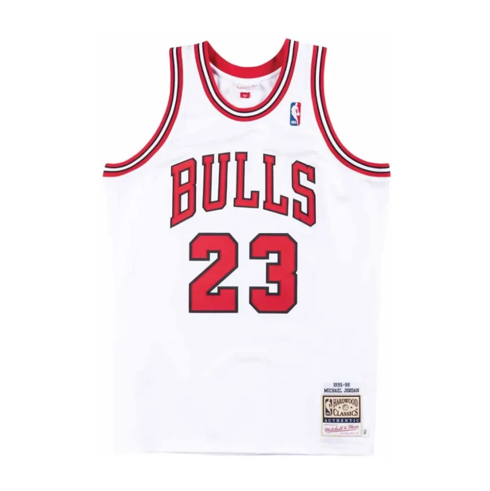 MITCHELLNESS AUTHENTIC JERSEY NBA CHICAGO BULLS MICHAEL JORDAN WHITE