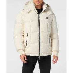 Mix Nylon Short Puffer Jacket