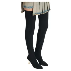 Moneta Mesh Kozaki za Kolano z Monogramem