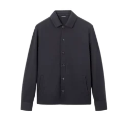 Niebieska Overshirt z Rogowymi Guzikami
