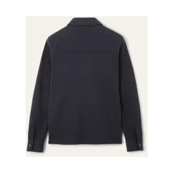 Niebieska Overshirt z Rogowymi Guzikami