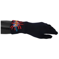 Niebieskie Wełniane Unisex Rękawiczki