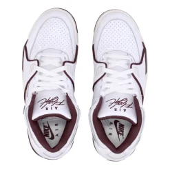 Niski Biało-Bordowy Sneaker w Stylu Flight