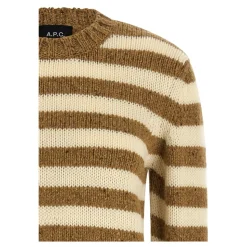 Pasiasty sweter z czystej wełny