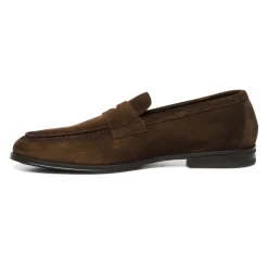 Półbuty typu Penny Moccasin z zamszu