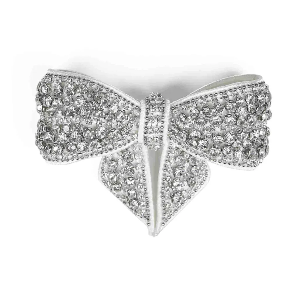 Pearl Crystal Bow Hair Clip