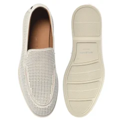 Perforated Tumbled Leather Loafer