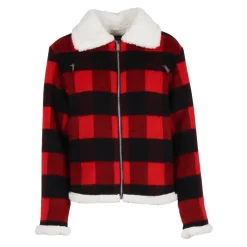 Plaid Flannel Shearling Jacket