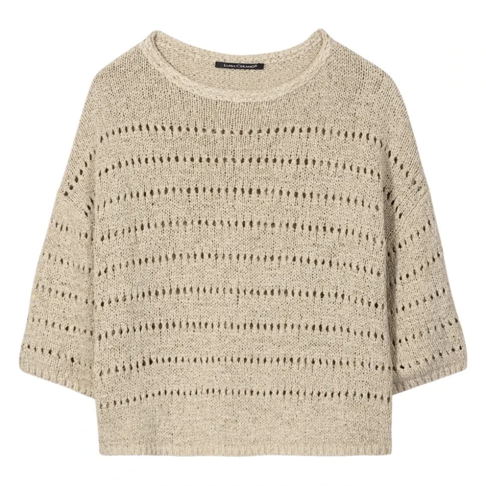 Pullover mit Ajour-Muster