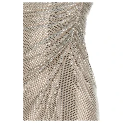 Rhinestone Draped Mini Dress