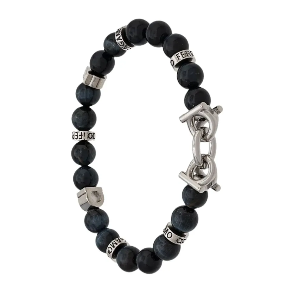 Round Bead Gancini Bracelet