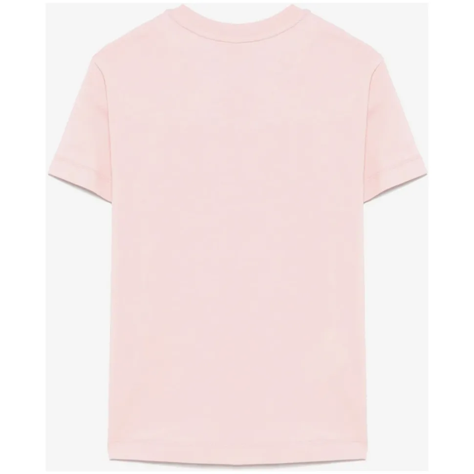 Różowa T-shirt z logo dla dziewczyn
