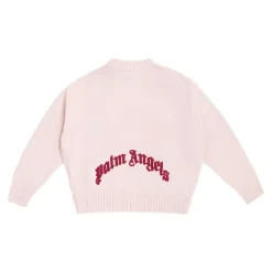 Różowy Sweter z Okrągłym Dekoltem