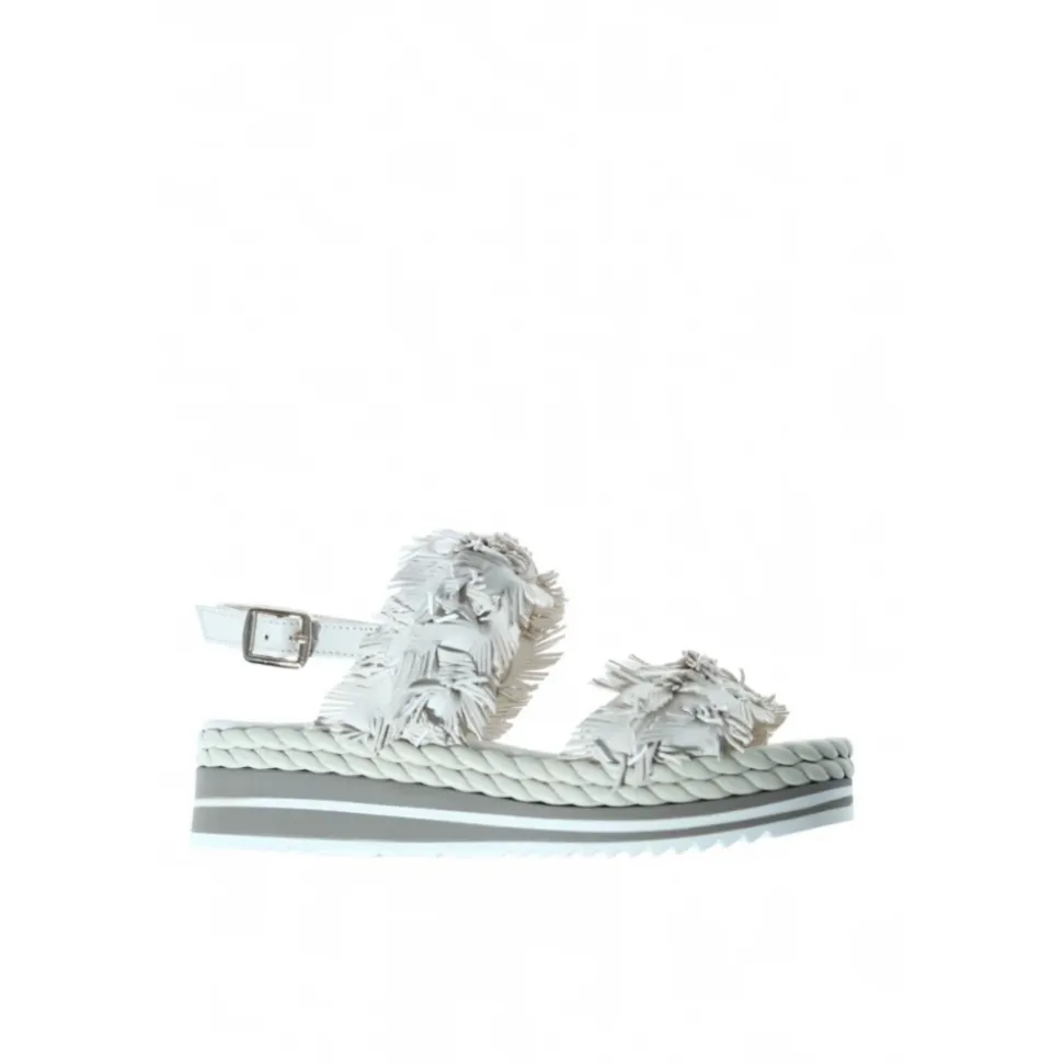 Sandalo in pelle intrecciata