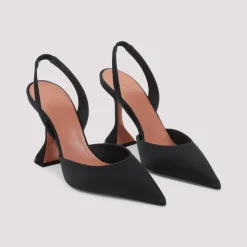 Satin Sling Mules