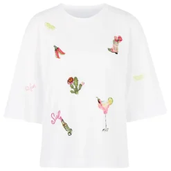 Shirt mit 3/4-Ärmeln und Patches