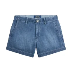 Shorts denim con ricamo