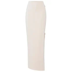 Spódnica z lekkiej krepy z ozdobnym zamkiem
