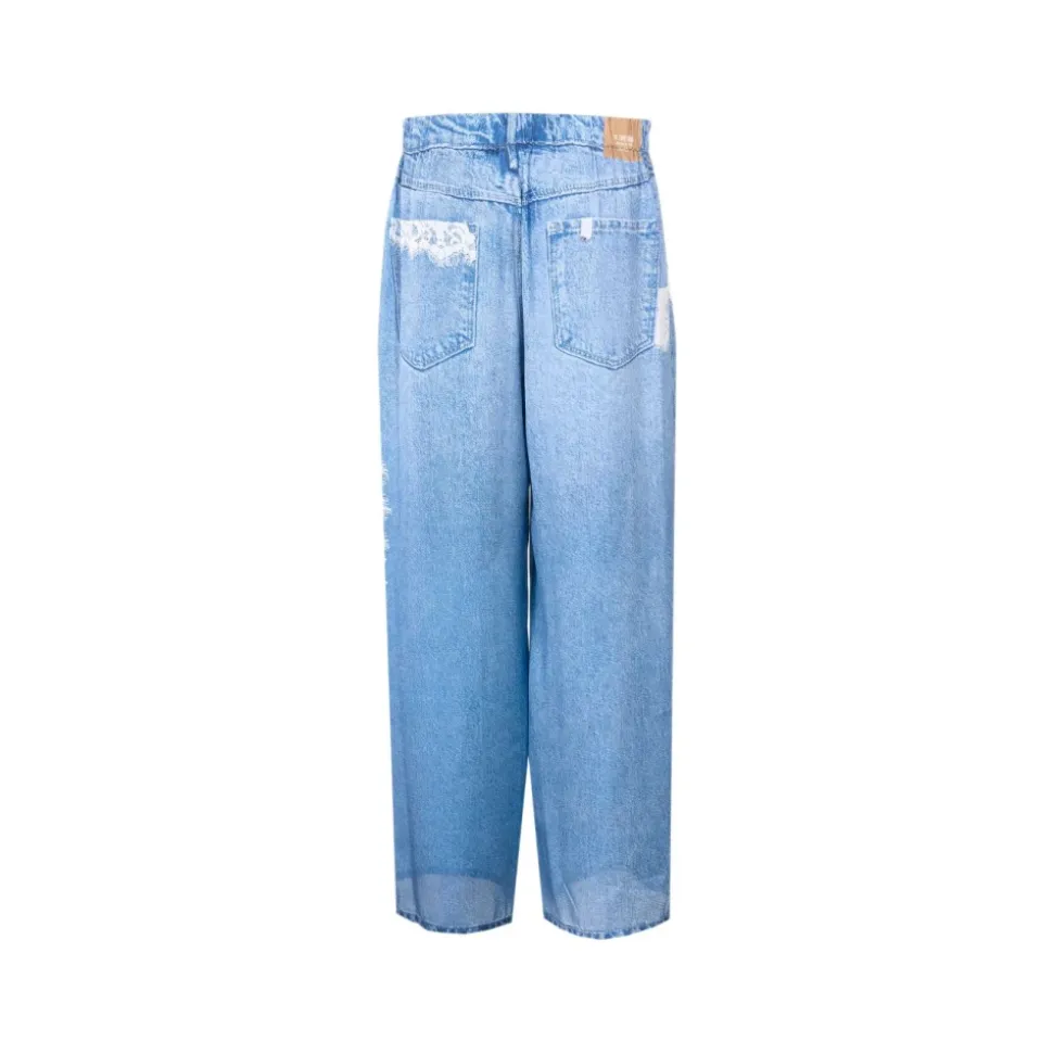 Spodnie imitujące denim