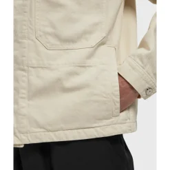 Stone Island Płaszcze Kość Słoniowa