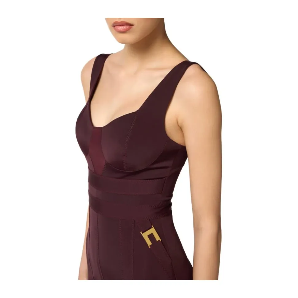 Sukienka Bustier z Bi-elastycznej Tkaniny