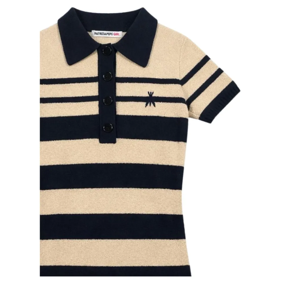 Sukienka Dzianinowa Polo w Paski