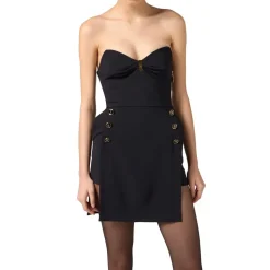 Sukienka typu bustier z lekkiej tkaniny krepowej