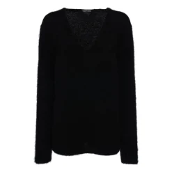 Sweter z dekoltem w serek