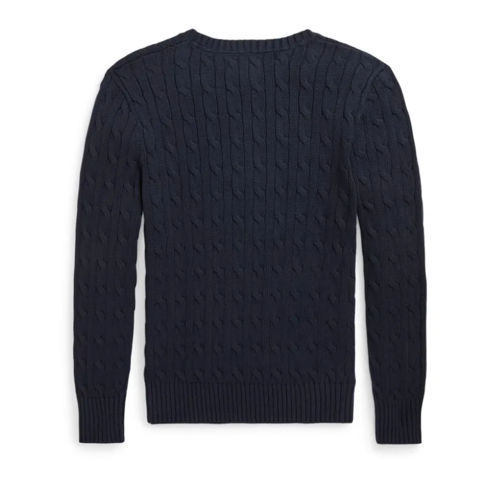 Sweter z dzianiny w warkoczowy splot