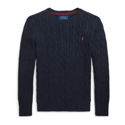 Sweter z dzianiny w warkoczowy splot