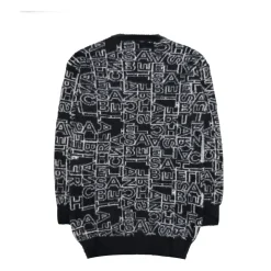 Sweter z Monogramem i Lamówkami
