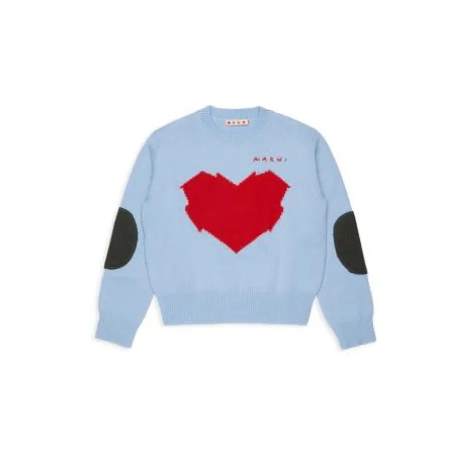 Sweter z okrągłym dekoltem i logo