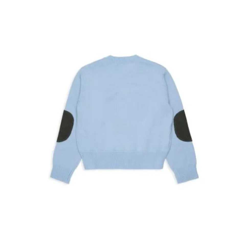 Sweter z okrągłym dekoltem i logo