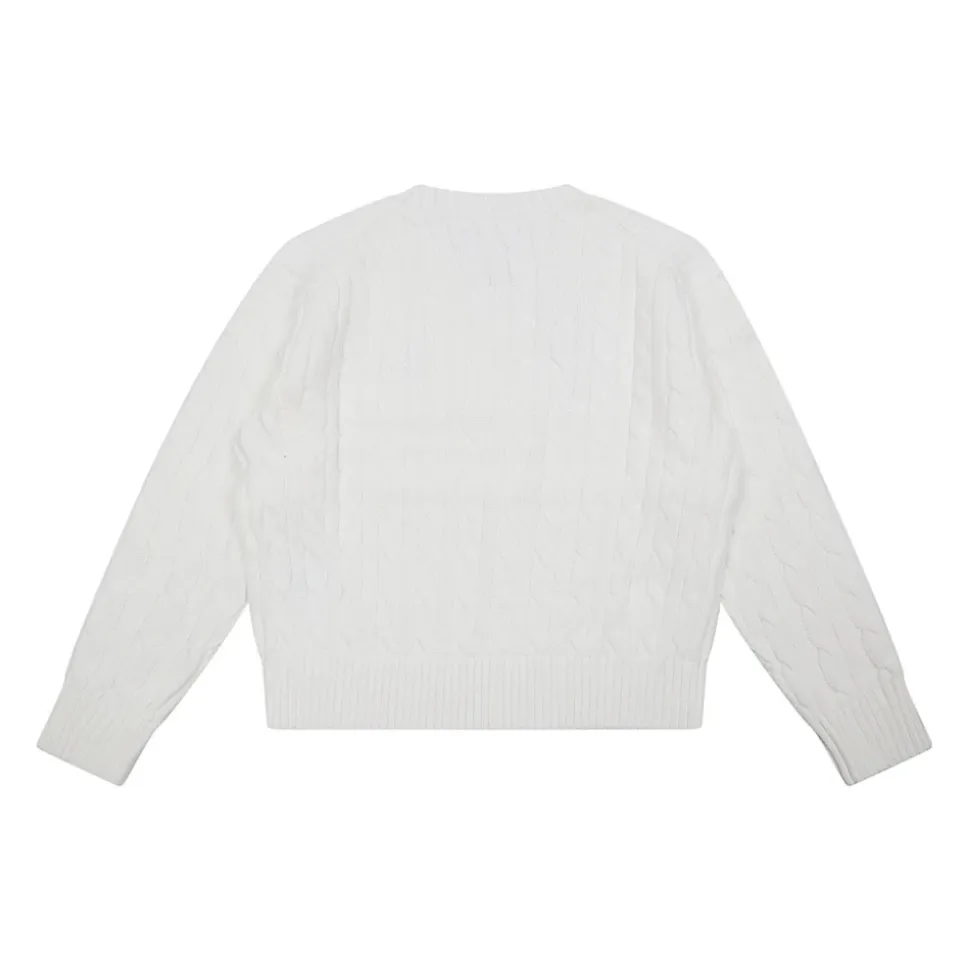Sweter z warkoczowym splotem