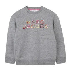 Szara Sweter z Cekinowym Logo