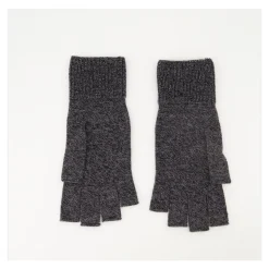Szare Wełniane Unisex Rękawiczki Bez Palców