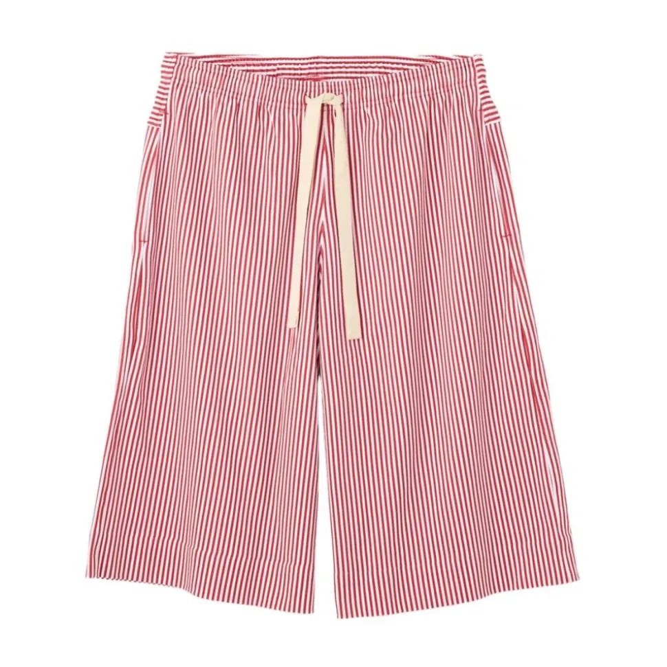 Szorty D'été z nadrukiem w paski i sznurkiem
