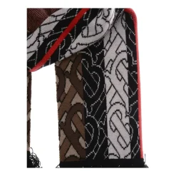TB Monogram Stripe Knit Football Scarf