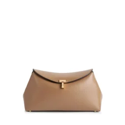 T-Lock Leather Clutch